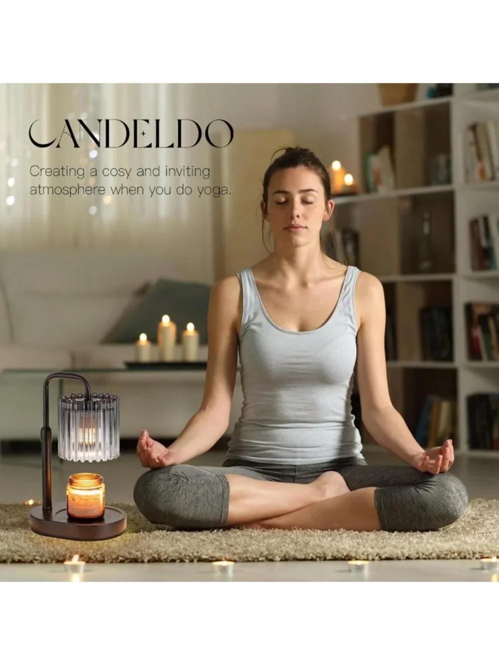 Adjustable Candle Warmer Lamp with Timer - Dimmable Wax Melt Heater for Home